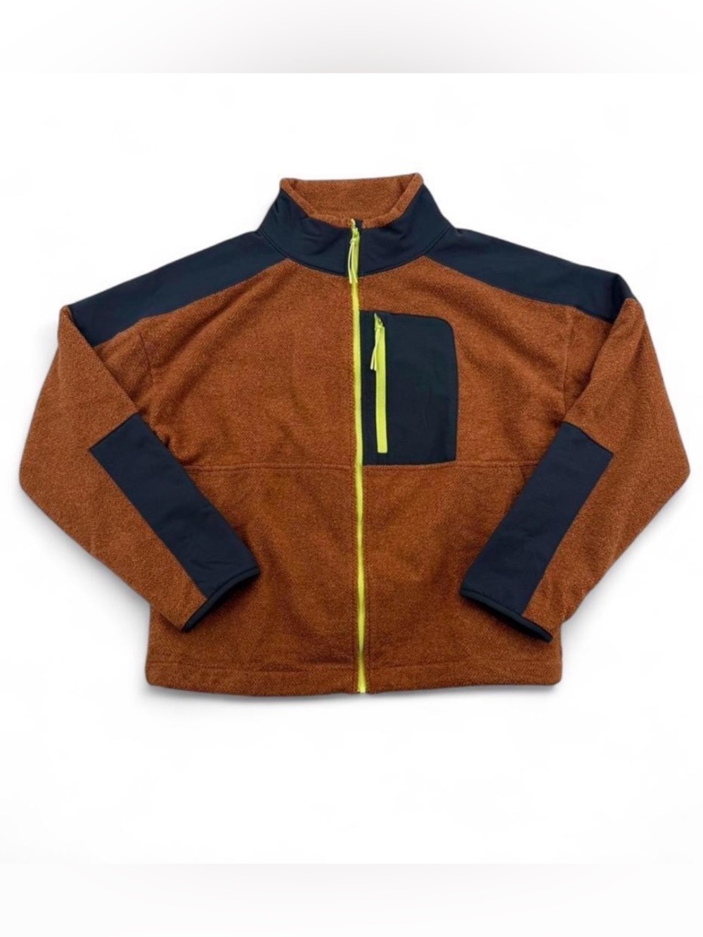 NWT Women’s PrAna Peak Fleece Sherpa Jacket Terracotta Slate Green Size Large